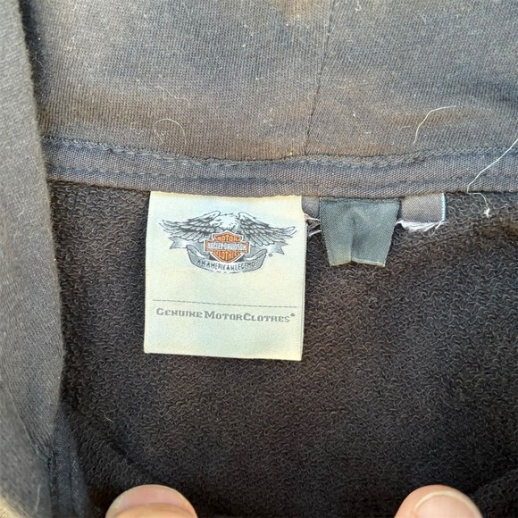 Harley Davidson Women's Sleeveless Hooded Vest Black Size L Casual - Picture 5 of 5